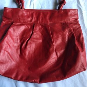 Red leather bag